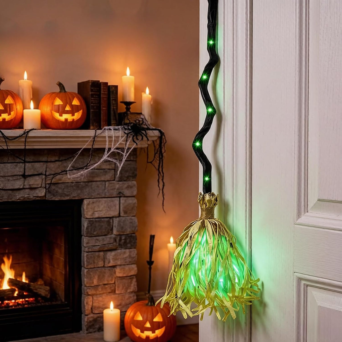 Balai interactif pour Halloween 🟢✨ — LED + Son & Mouvement